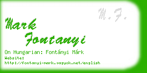 mark fontanyi business card